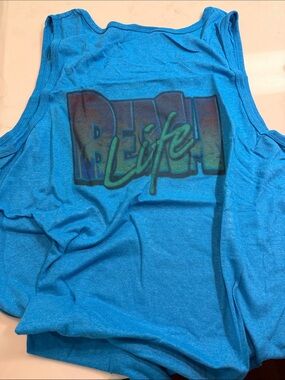 Blue BEACH Life Graphic Tank Top - Men's